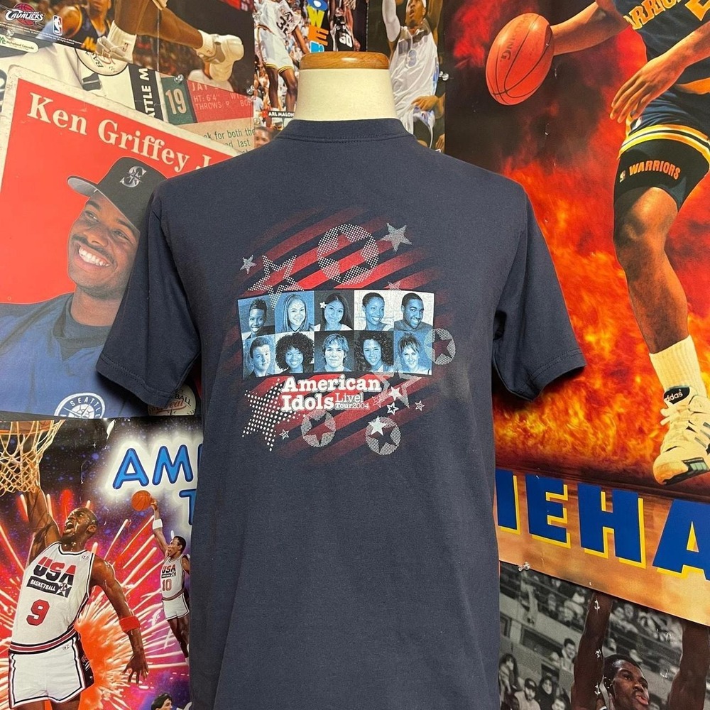 Vintage American Idols Live! Tour 2004 T Shirt Vintageโ Concert Tee Sz Medium